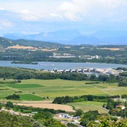 Vue du Château sur le Rhône et le Barrage